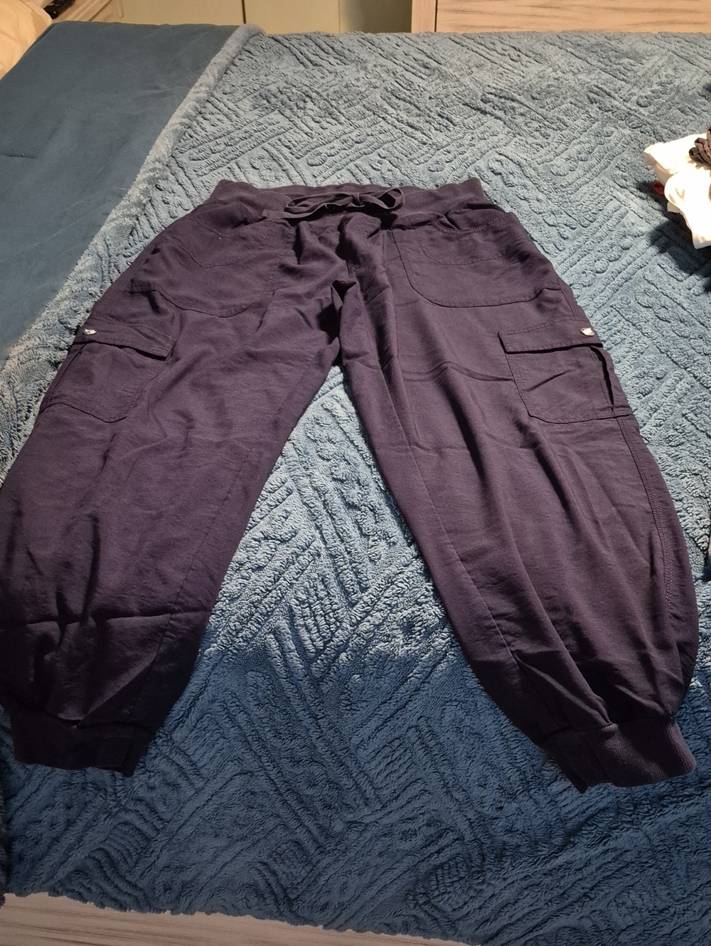 MoFiz Navy Blue Cargo Joggers Sz L